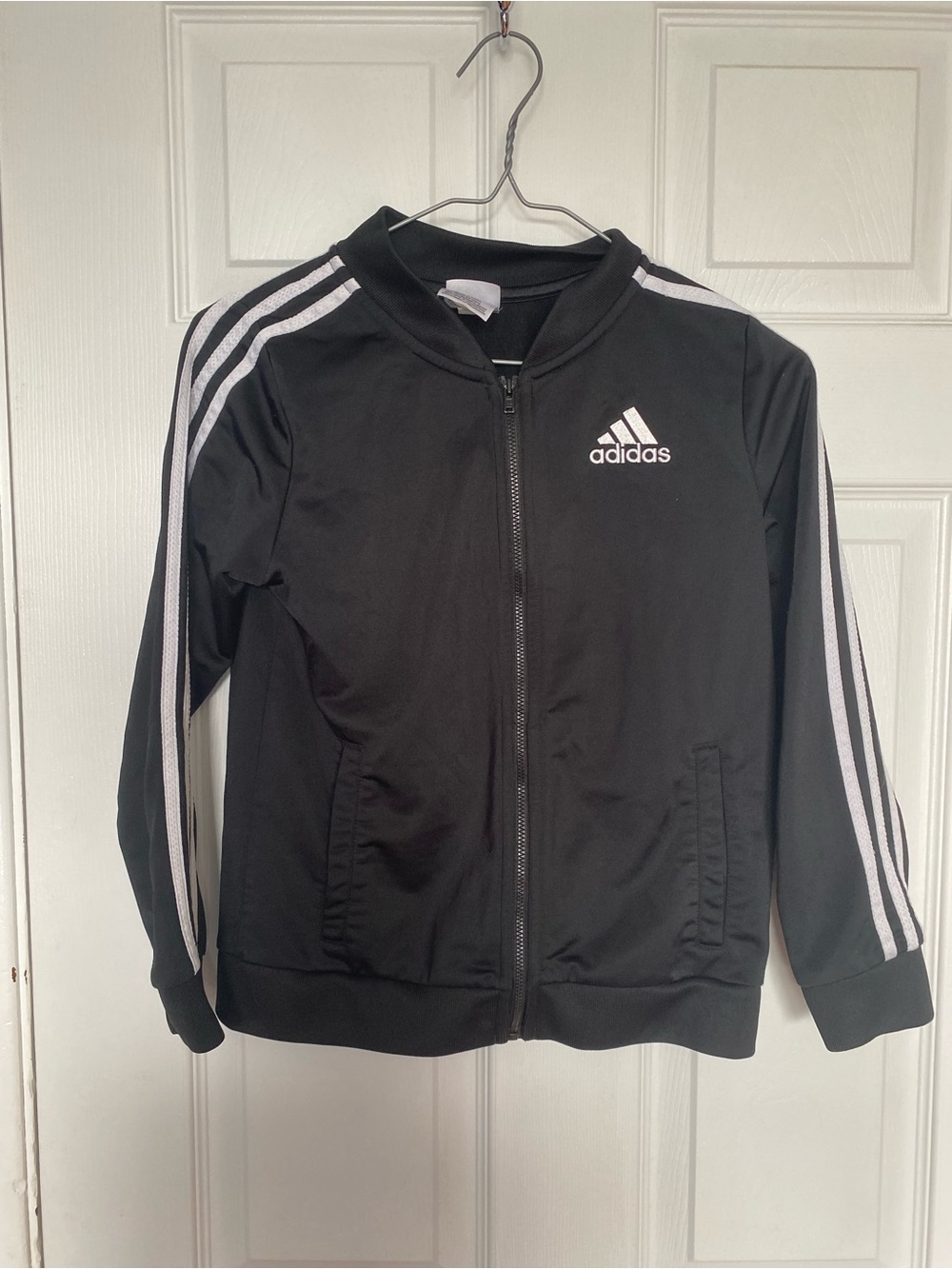 Adidas Black 3-Stripe Full Zip Track Jacket Youth Size L 12/14